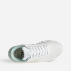 Le Coq Sportif Baskets^Tennis he et verte cuir BLANC