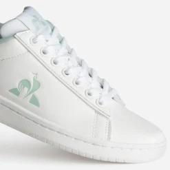 Le Coq Sportif Baskets^Tennis he et verte cuir BLANC