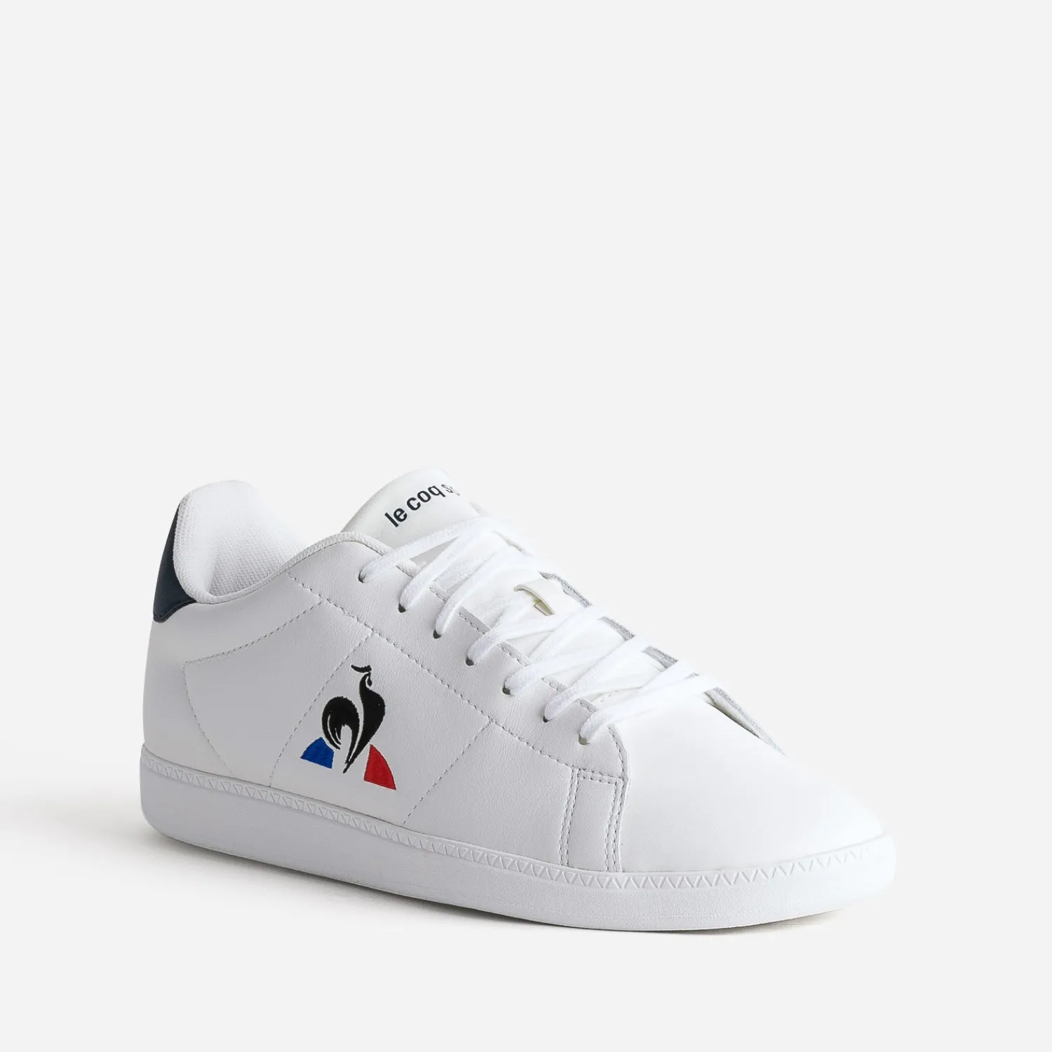 Le Coq Sportif Baskets/Tennis^Tennis he logo tricolore brodé BLANC