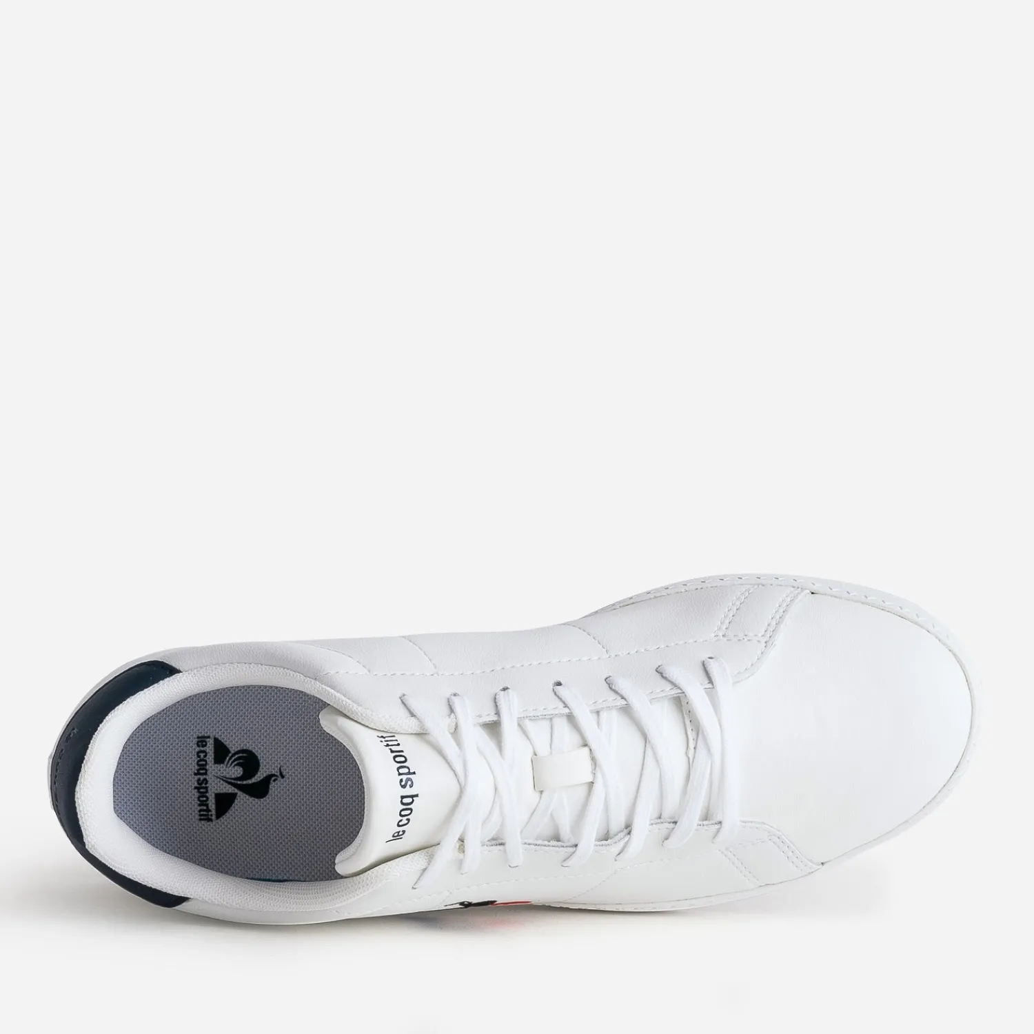 Le Coq Sportif Baskets/Tennis^Tennis he logo tricolore brodé BLANC