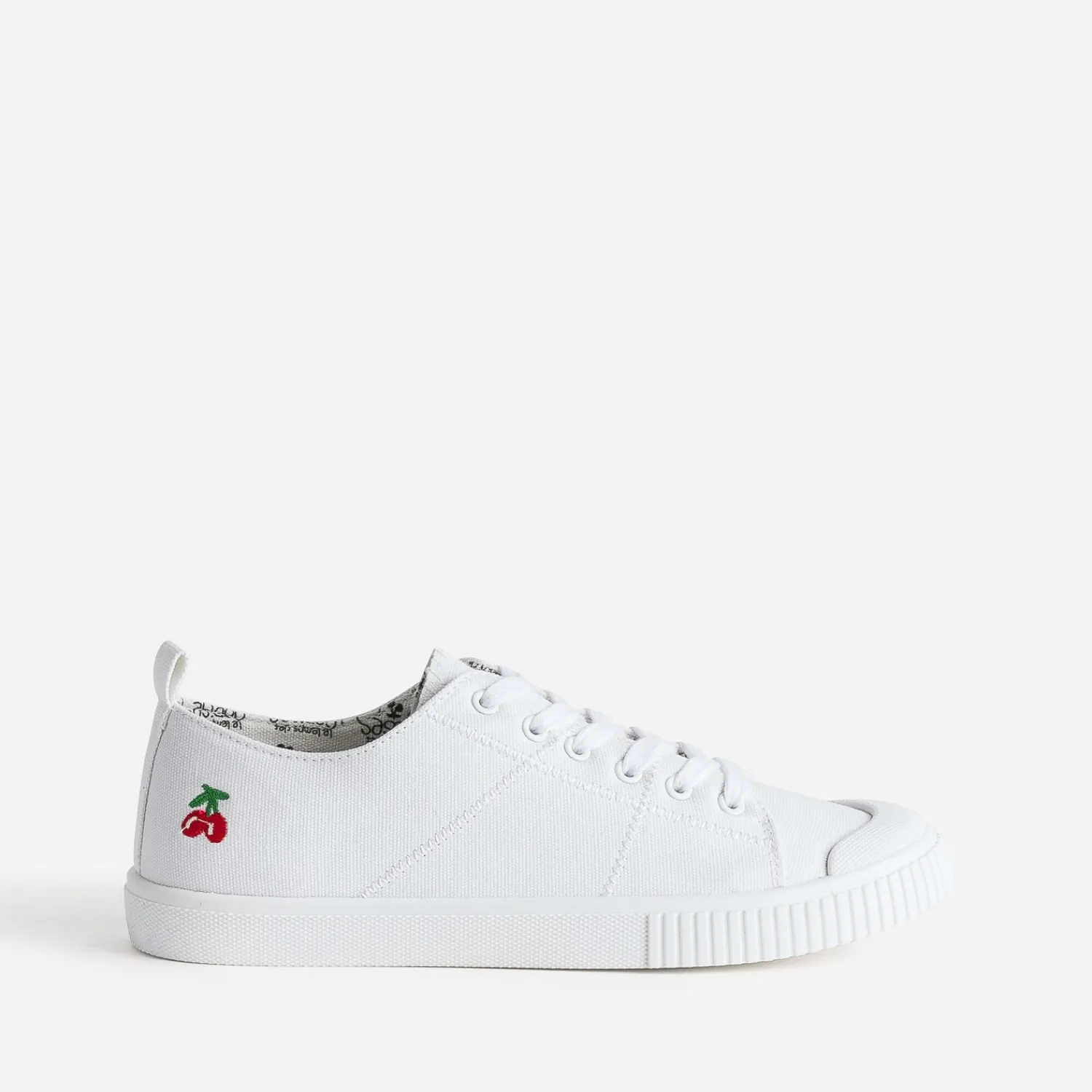 Le Temps des Cerises Baskets^Tennis he en toile BLANC