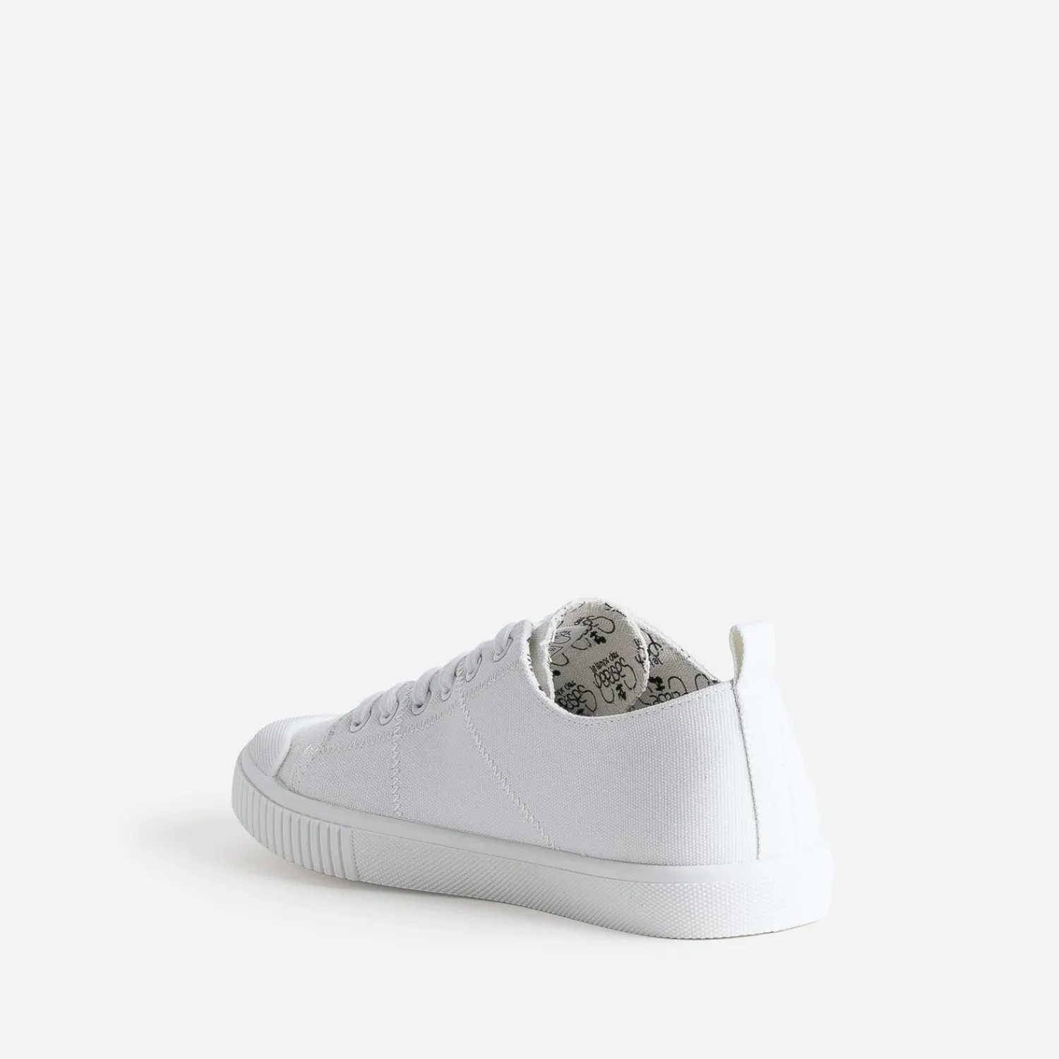 Le Temps des Cerises Baskets^Tennis he en toile BLANC