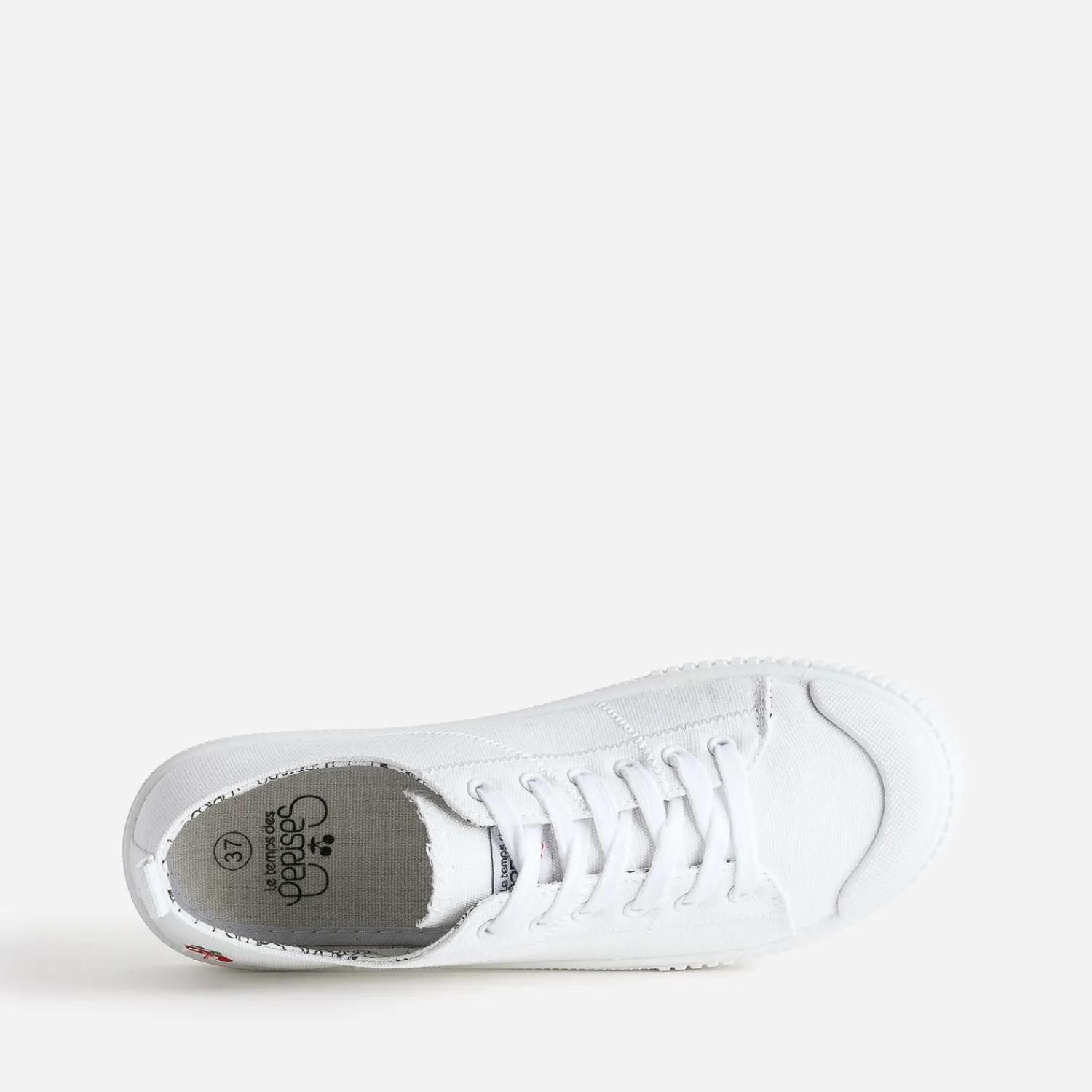Le Temps des Cerises Baskets^Tennis he en toile BLANC