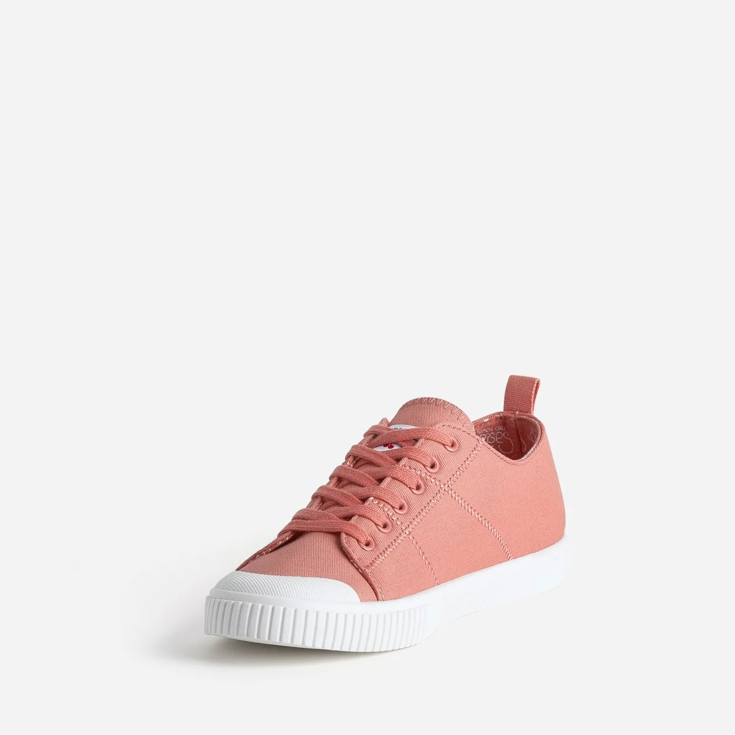 Le Temps des Cerises Baskets^Tennis corail en toile ORANGE