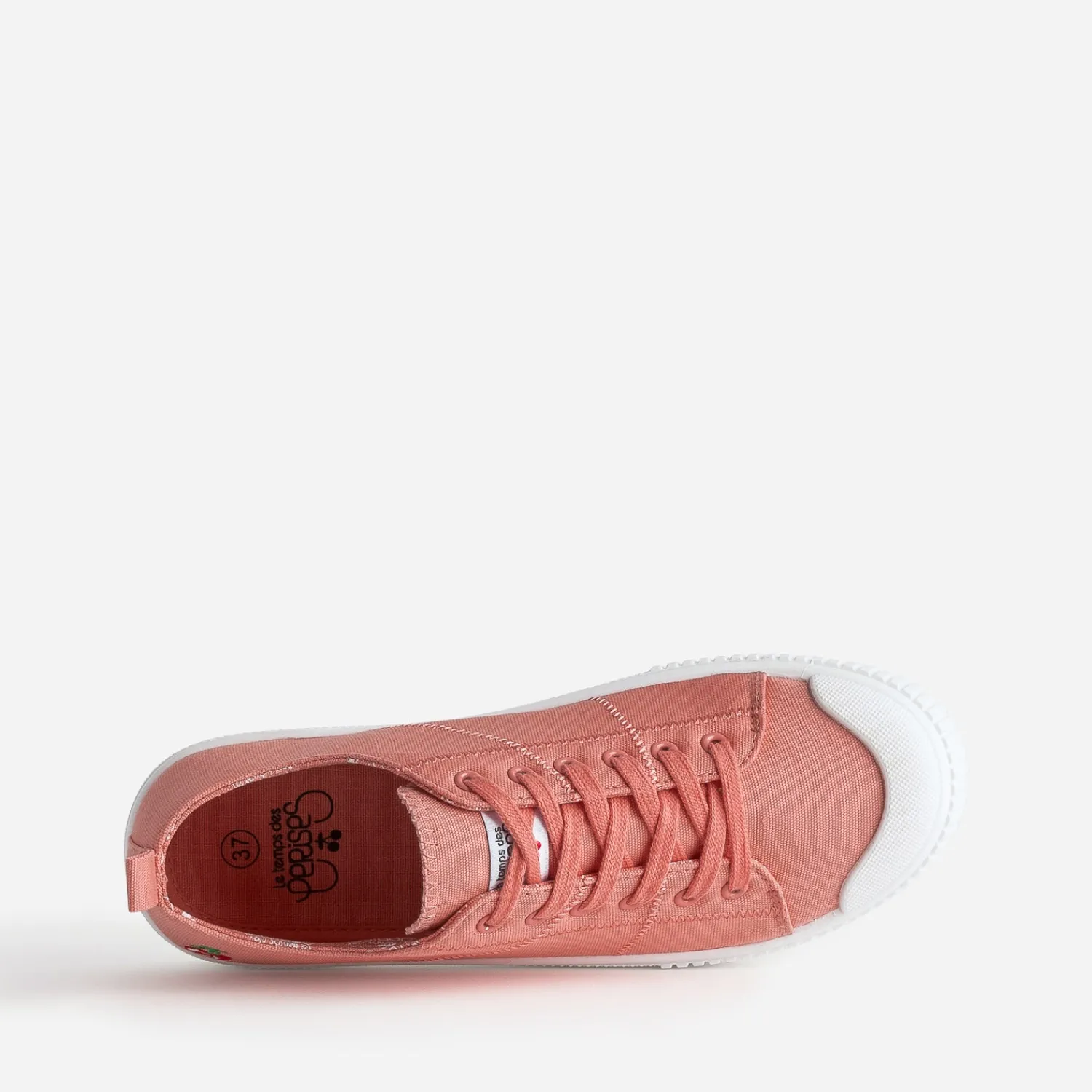 Le Temps des Cerises Baskets^Tennis corail en toile ORANGE