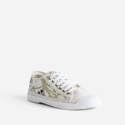Le Temps des Cerises Baskets^Tennis beige broderies or MULTICOLORE