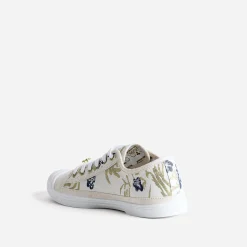 Le Temps des Cerises Baskets^Tennis beige broderies or MULTICOLORE