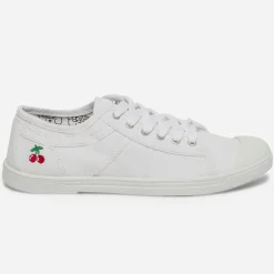 Le Temps des Cerises Baskets^Tennis he en toile BLANC