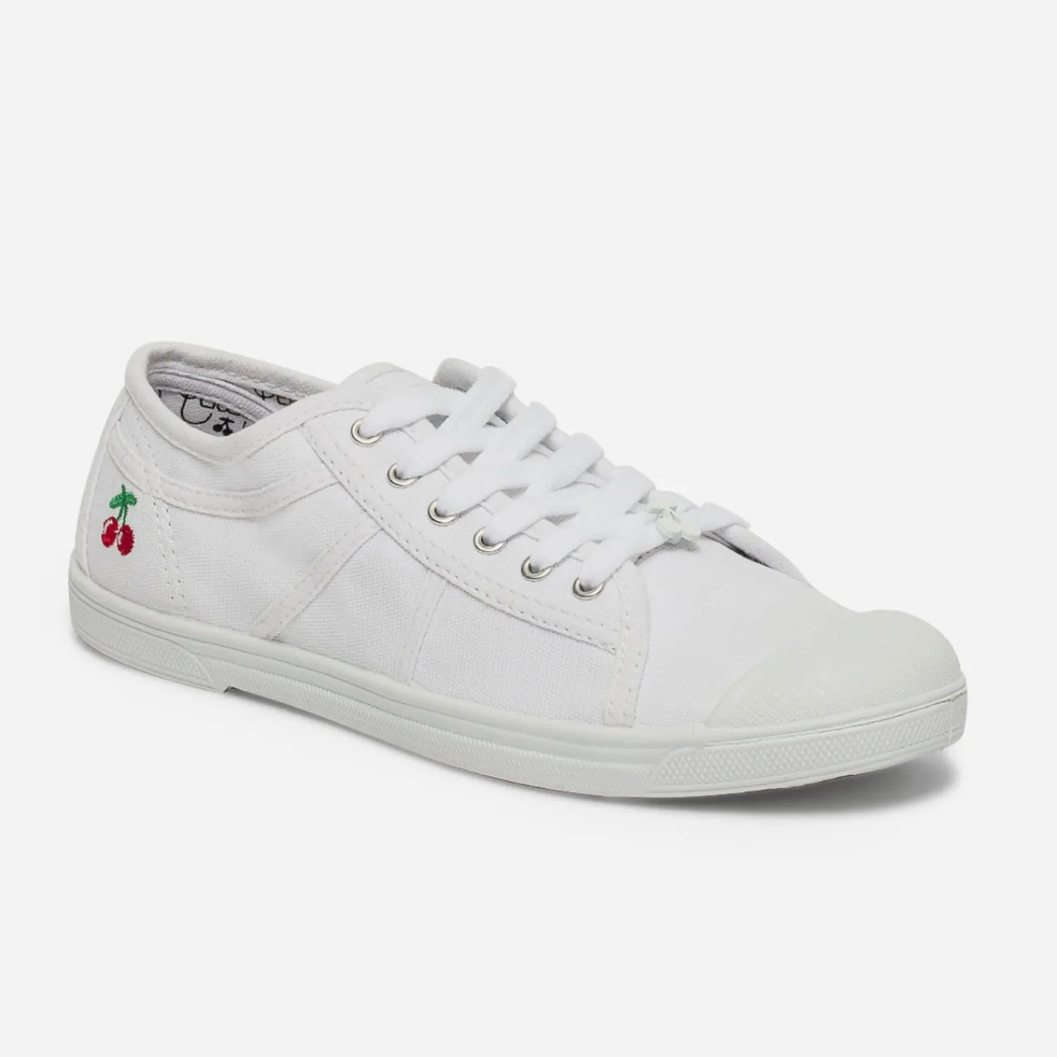Le Temps des Cerises Baskets^Tennis he en toile BLANC