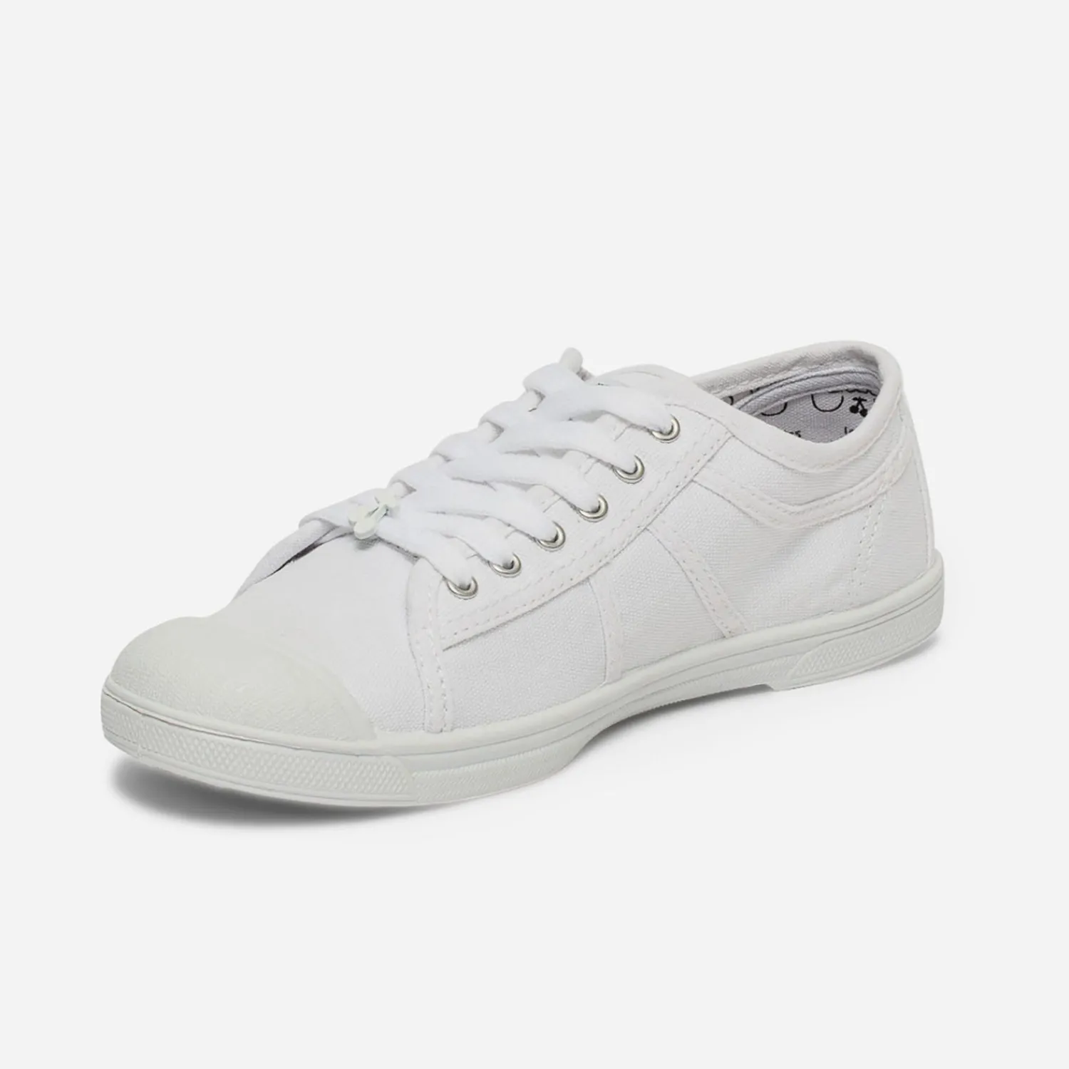 Le Temps des Cerises Baskets^Tennis he en toile BLANC