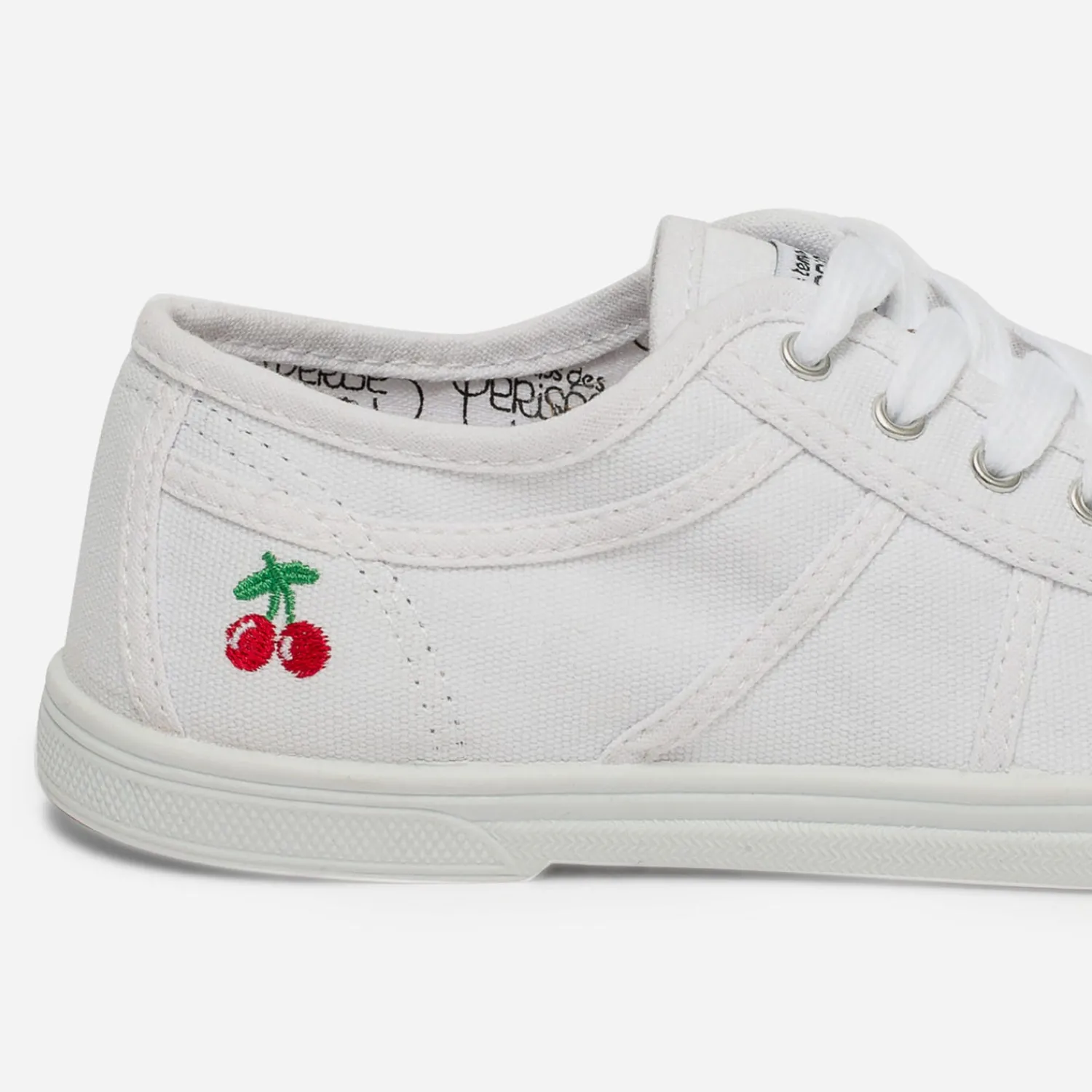 Le Temps des Cerises Baskets^Tennis he en toile BLANC