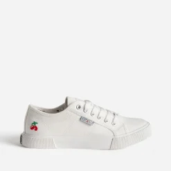 Le Temps des Cerises Baskets^Tennis he toile BLANC