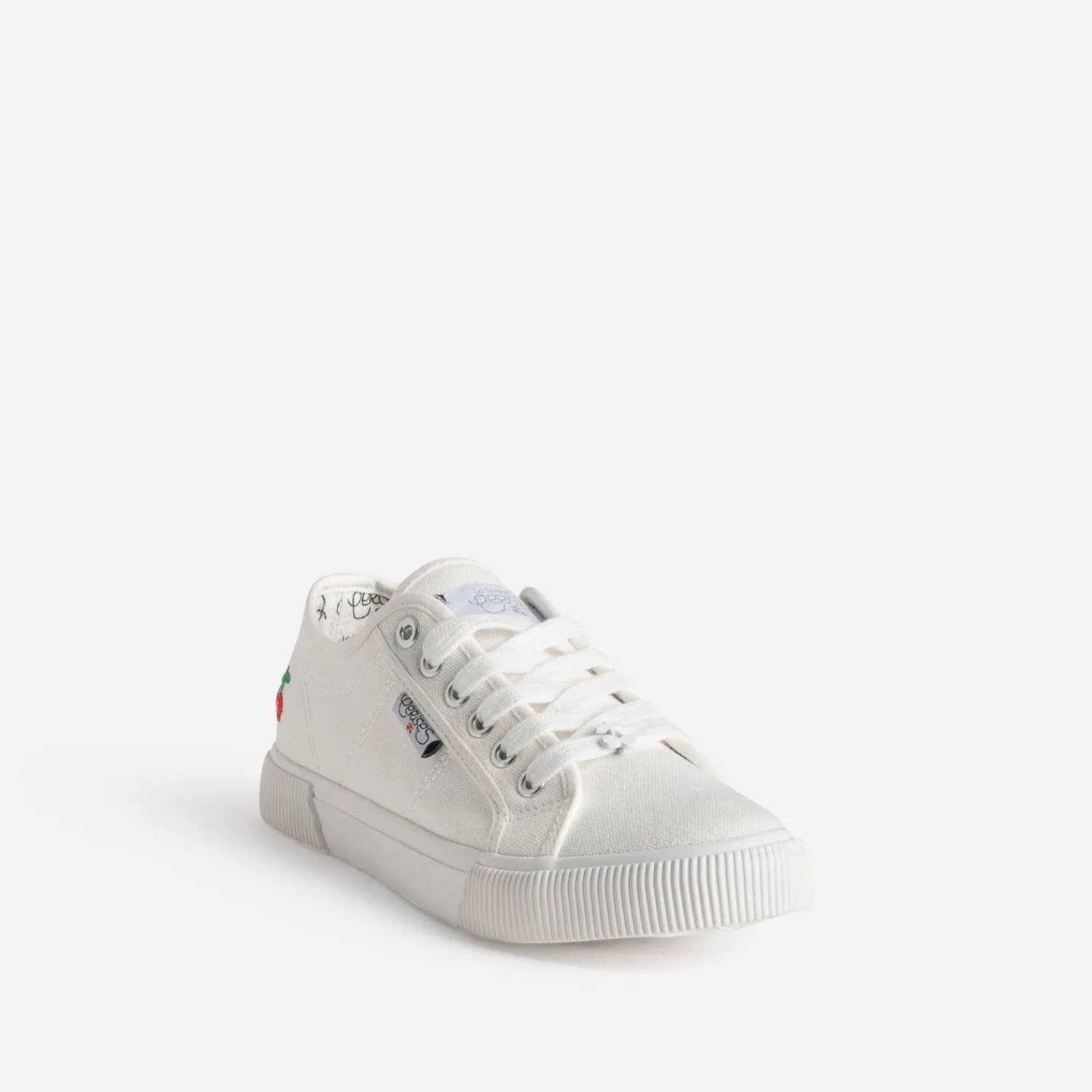 Le Temps des Cerises Baskets^Tennis he toile BLANC
