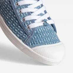 Le Temps des Cerises Baskets^Tennis marine à fleurs BLEU