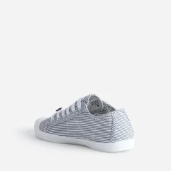 Le Temps des Cerises Baskets^Tennis he rayée en lurex BLANC