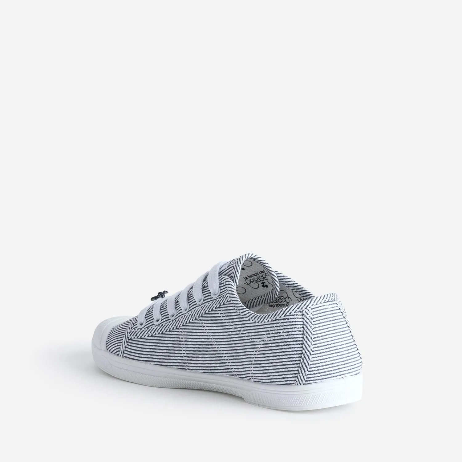 Le Temps des Cerises Baskets^Tennis he rayée en lurex BLANC