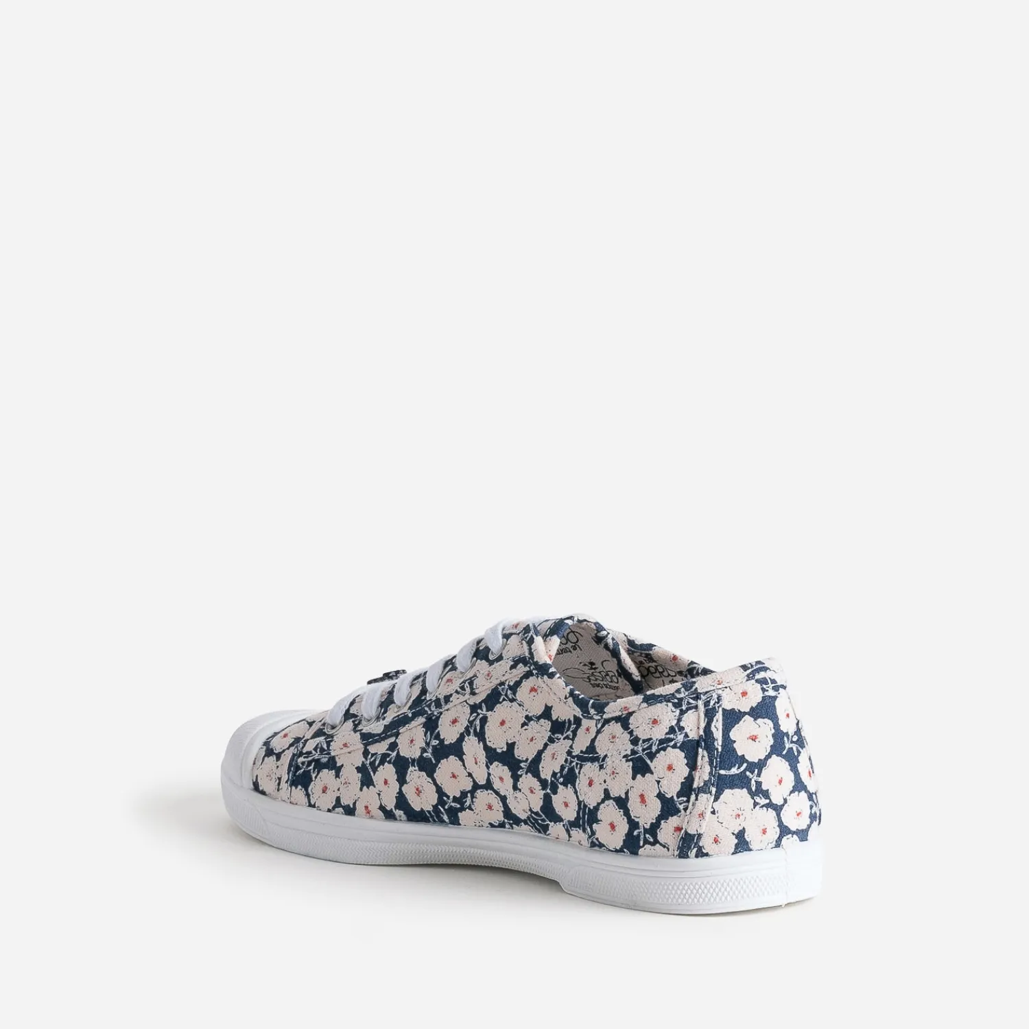Le Temps des Cerises Baskets^Tennis en toile imprimée fleurs MARINE