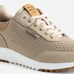 Lee Cooper Baskets/Tennis^Tennis beige en mesh détails camel TAUPE