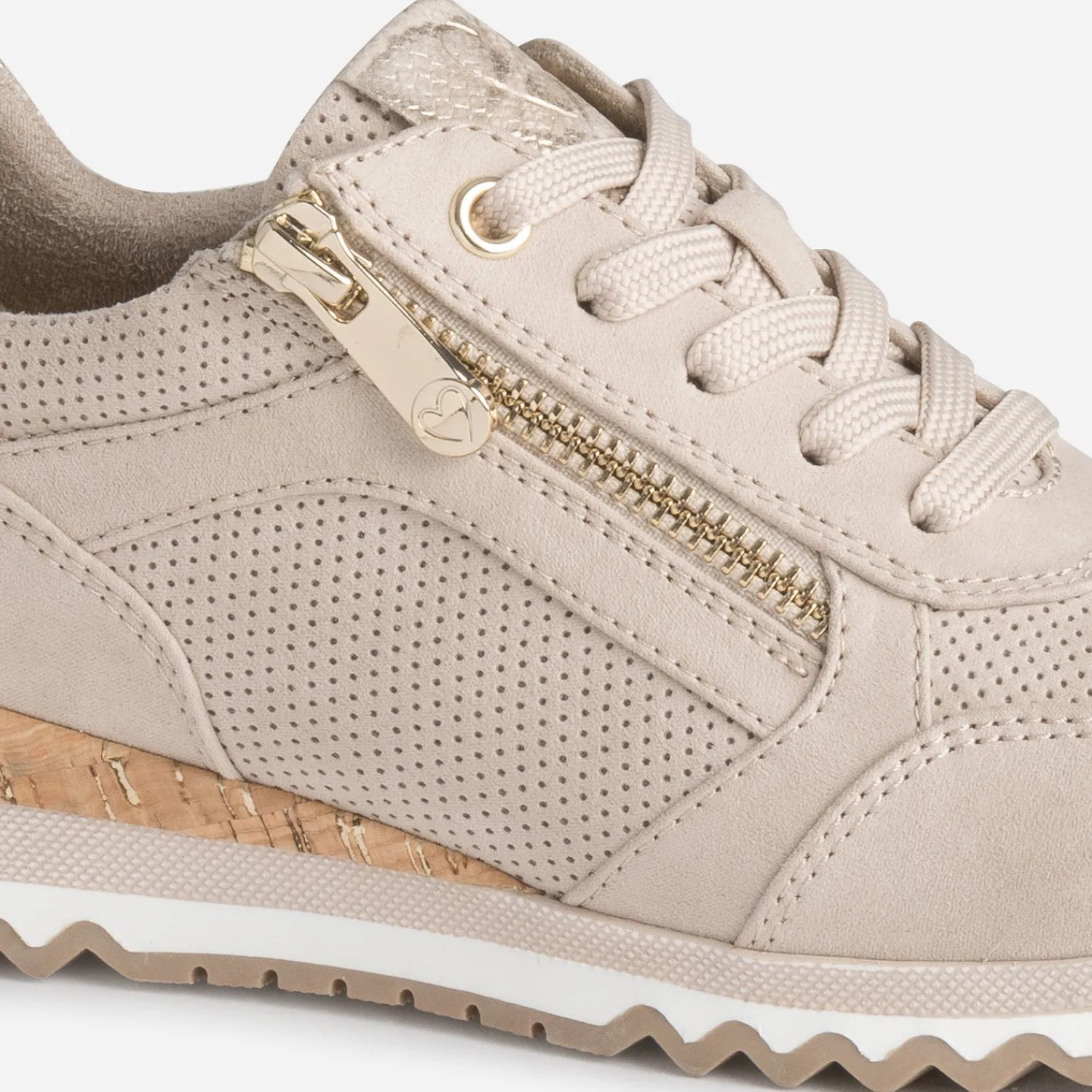 Marco Tozzi Baskets^Tennis et imprimé python BEIGE