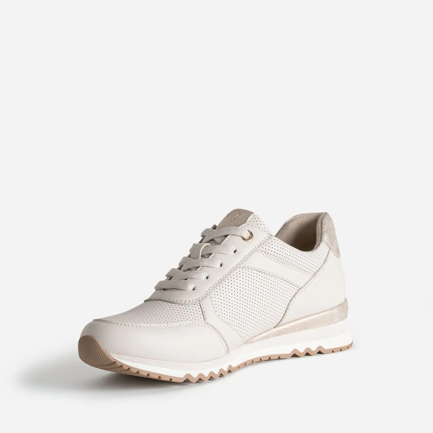 Marco Tozzi Baskets^Tennis clair perforée BEIGE