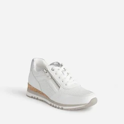 Marco Tozzi Baskets^Tennis et argenté BLANC