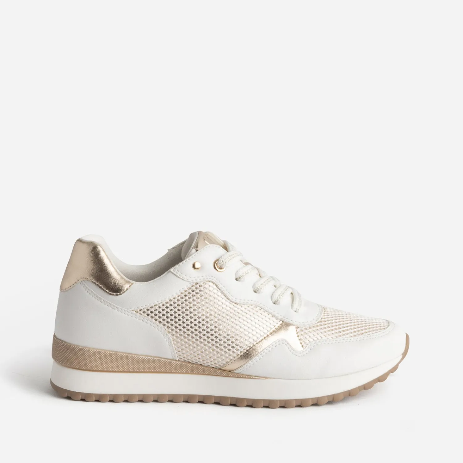 Marco Tozzi Baskets^Tennis he et dorée BLANC