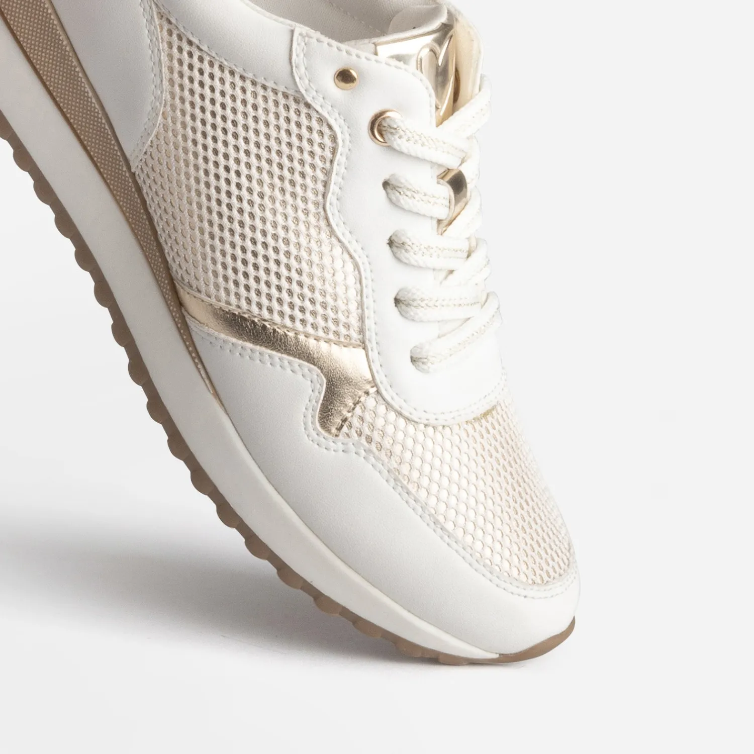 Marco Tozzi Baskets^Tennis he et dorée BLANC