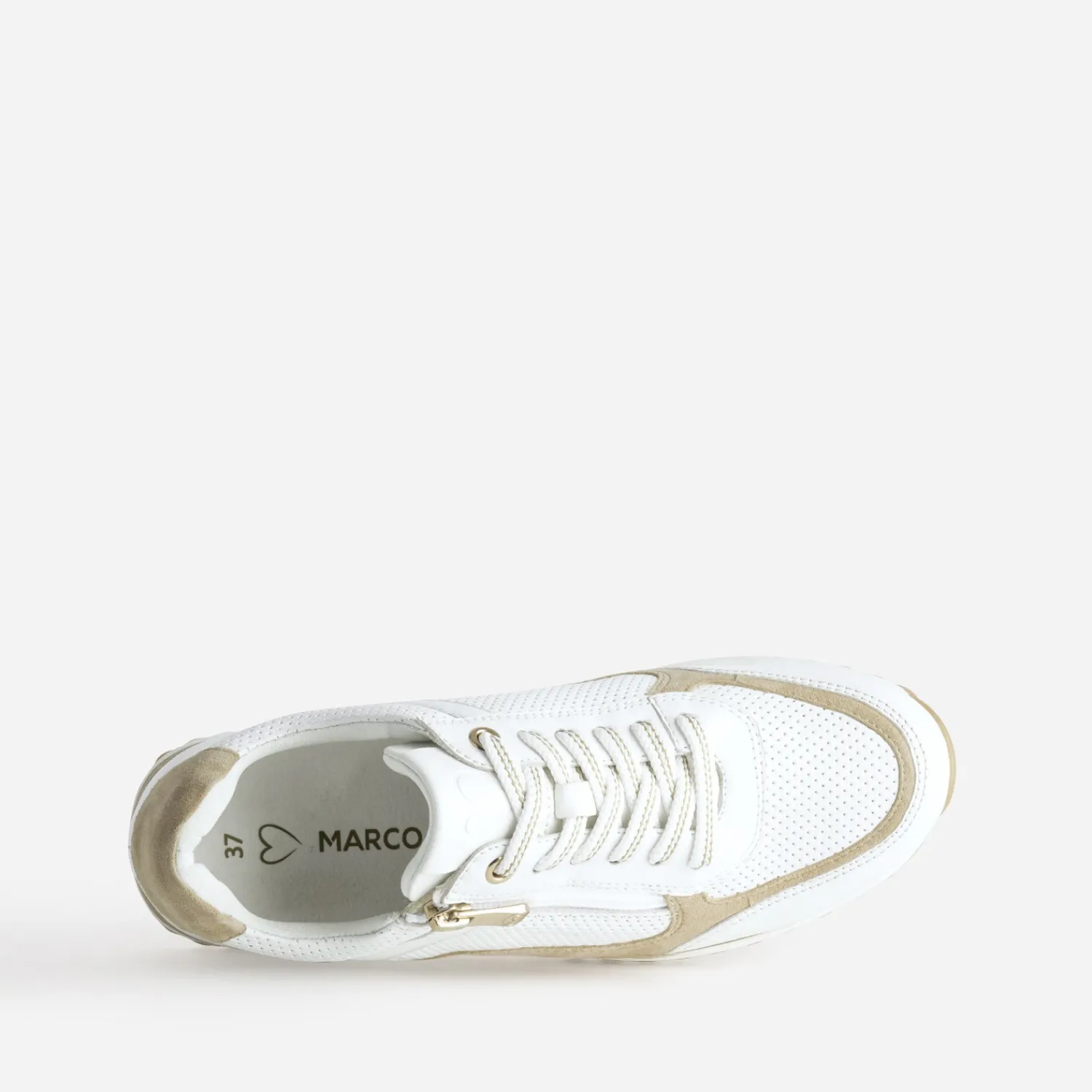 Marco Tozzi Baskets^Tennis he perforée BLANC
