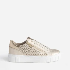 Marco Tozzi Baskets^Tennis dée motifs ajourés OR