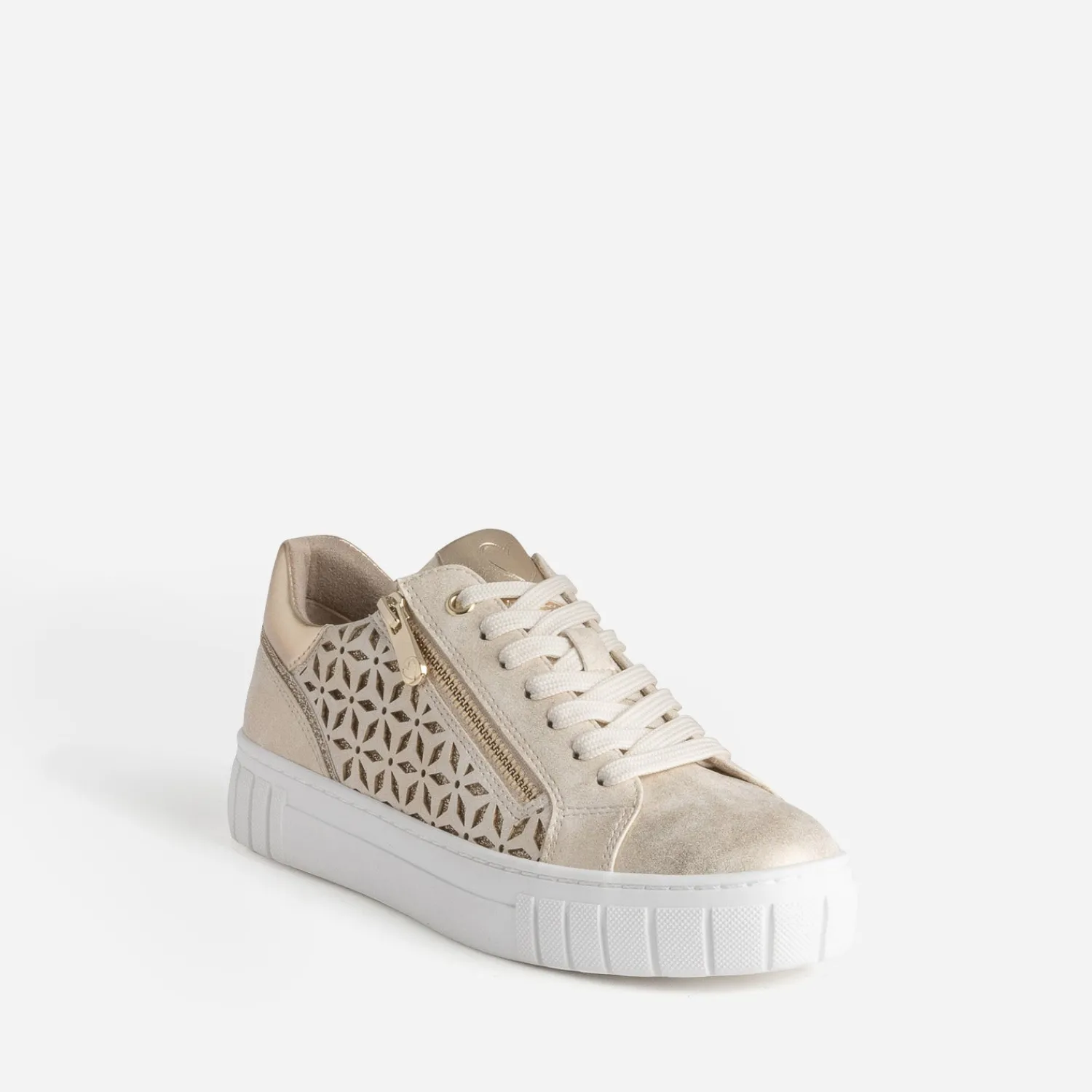Marco Tozzi Baskets^Tennis dée motifs ajourés OR