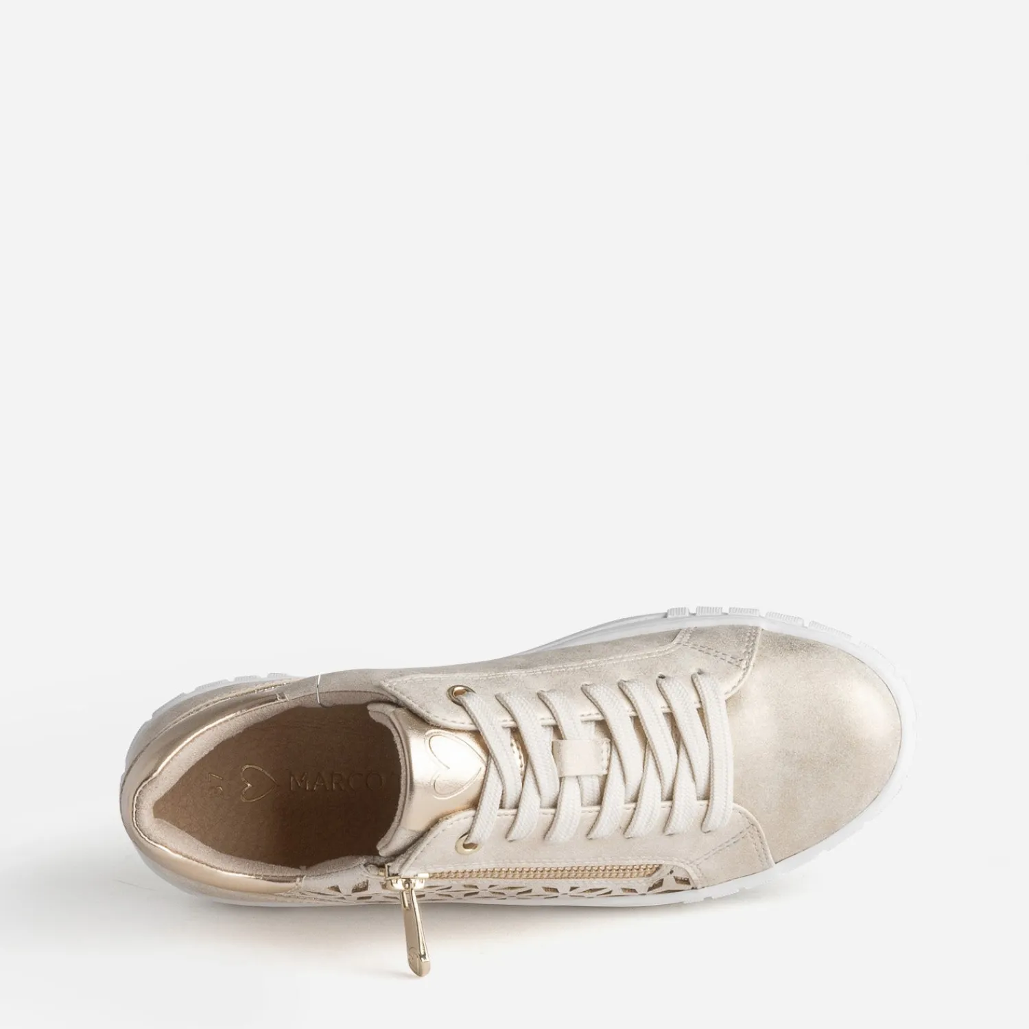 Marco Tozzi Baskets^Tennis dée motifs ajourés OR