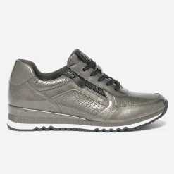Marco Tozzi Baskets^Tennis kaki verni ARGENT