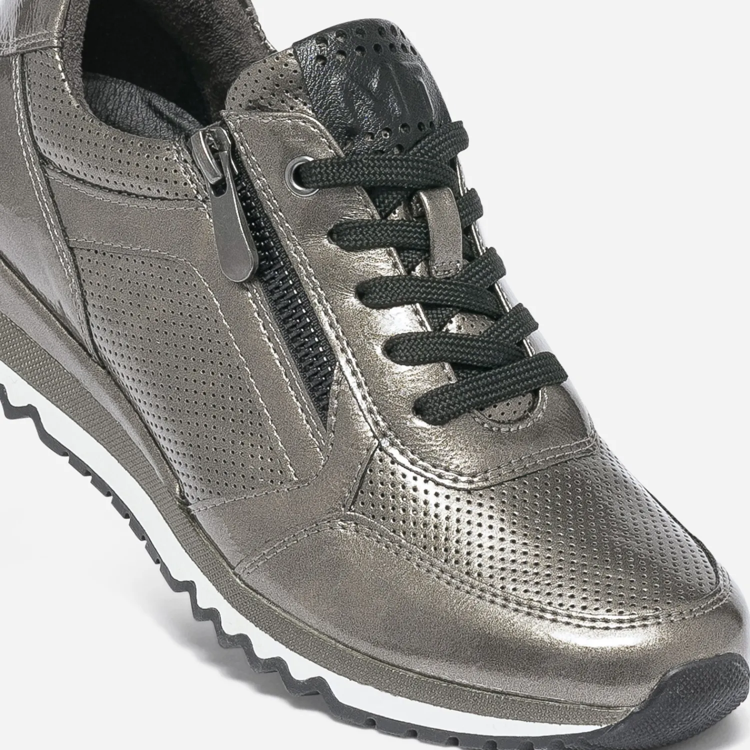 Marco Tozzi Baskets^Tennis kaki verni ARGENT