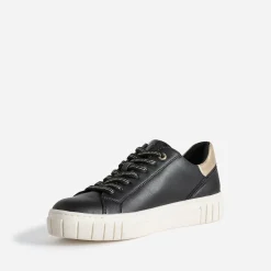Marco Tozzi Baskets^Tennis e décor motifs ajourés NOIR