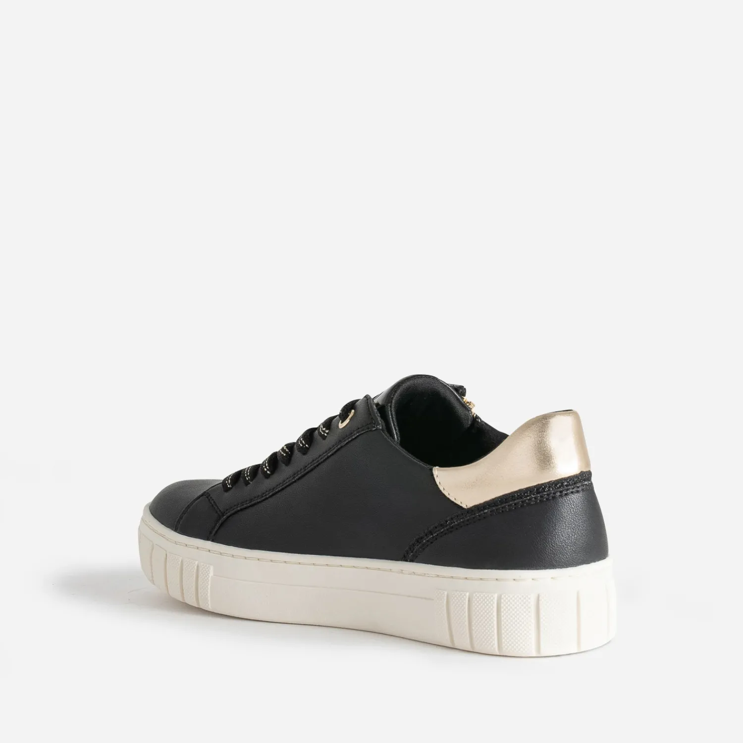 Marco Tozzi Baskets^Tennis e décor motifs ajourés NOIR