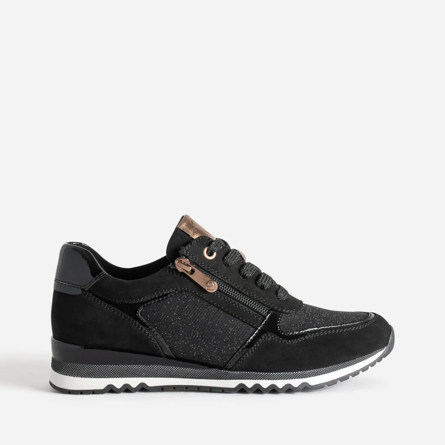 Marco Tozzi Baskets^Tennis e pailletée NOIR