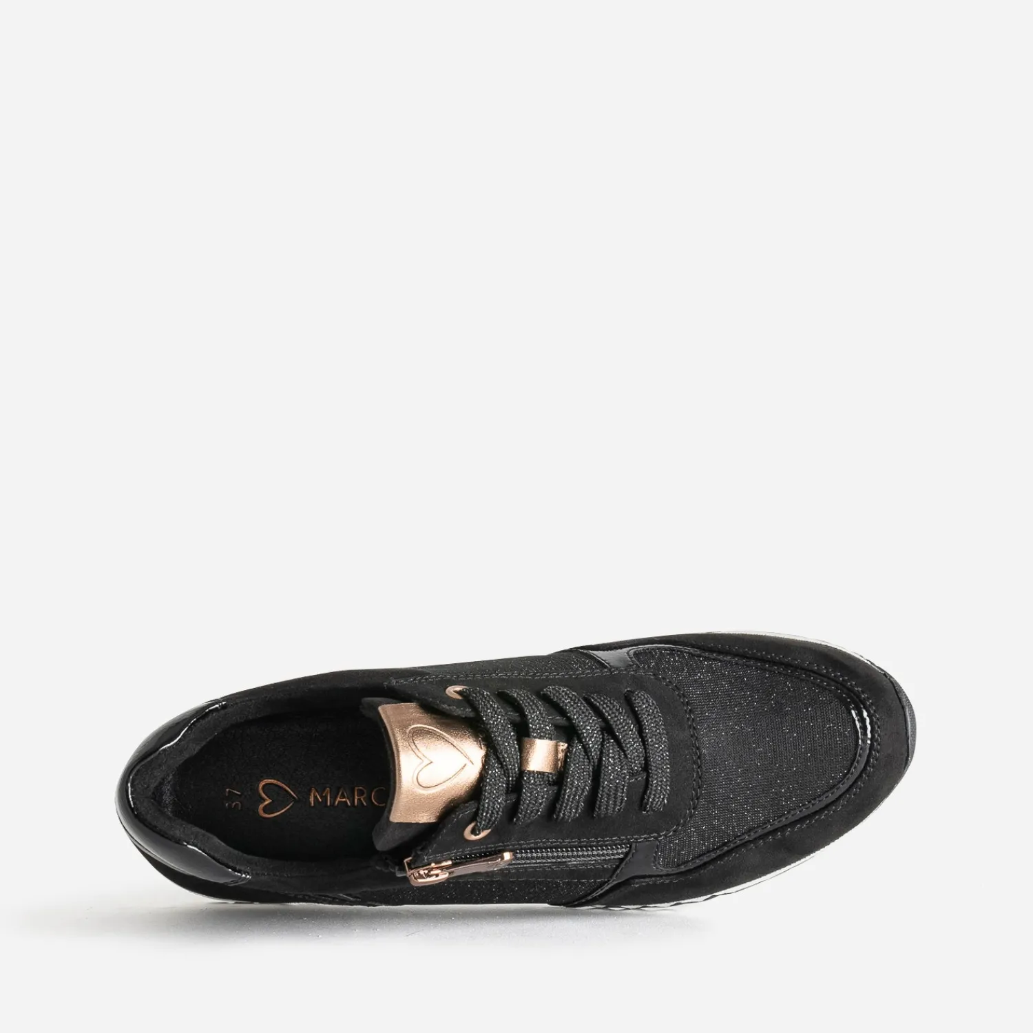 Marco Tozzi Baskets^Tennis e pailletée NOIR