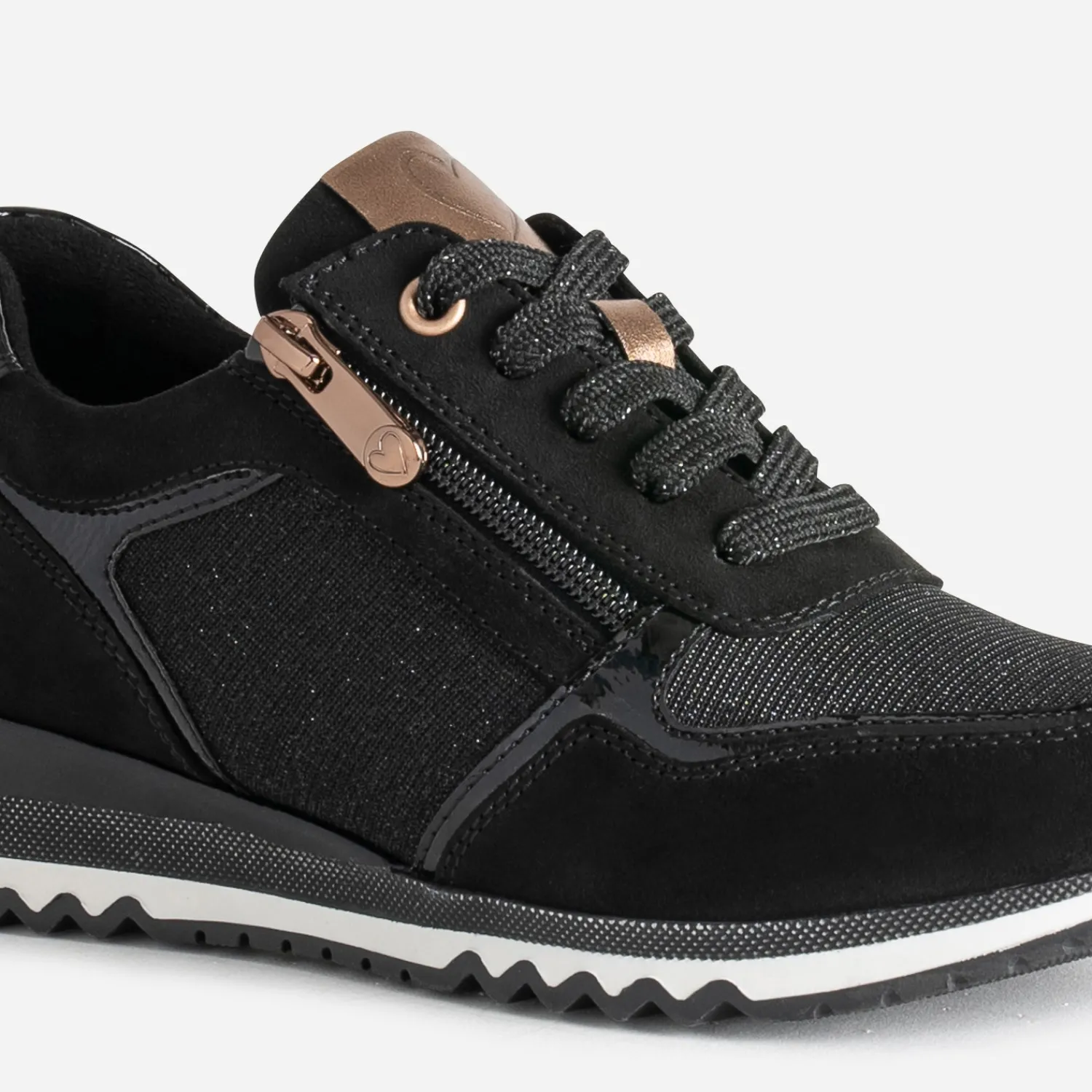 Marco Tozzi Baskets^Tennis e pailletée NOIR