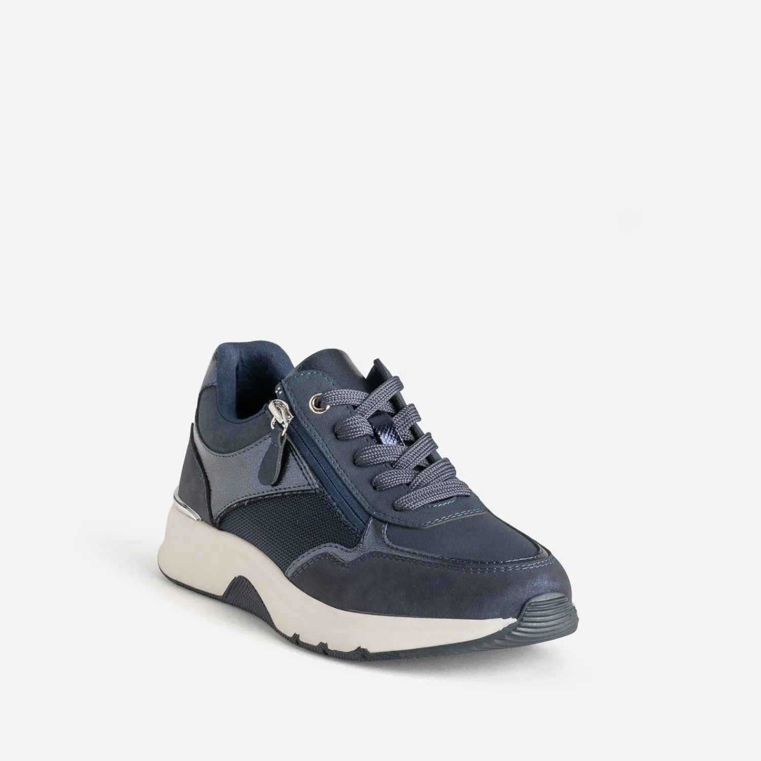 Eram Baskets^Tennis bi-matière MARINE