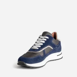 Eram Baskets/Tennis^Tennis cuir bi-matière MARINE