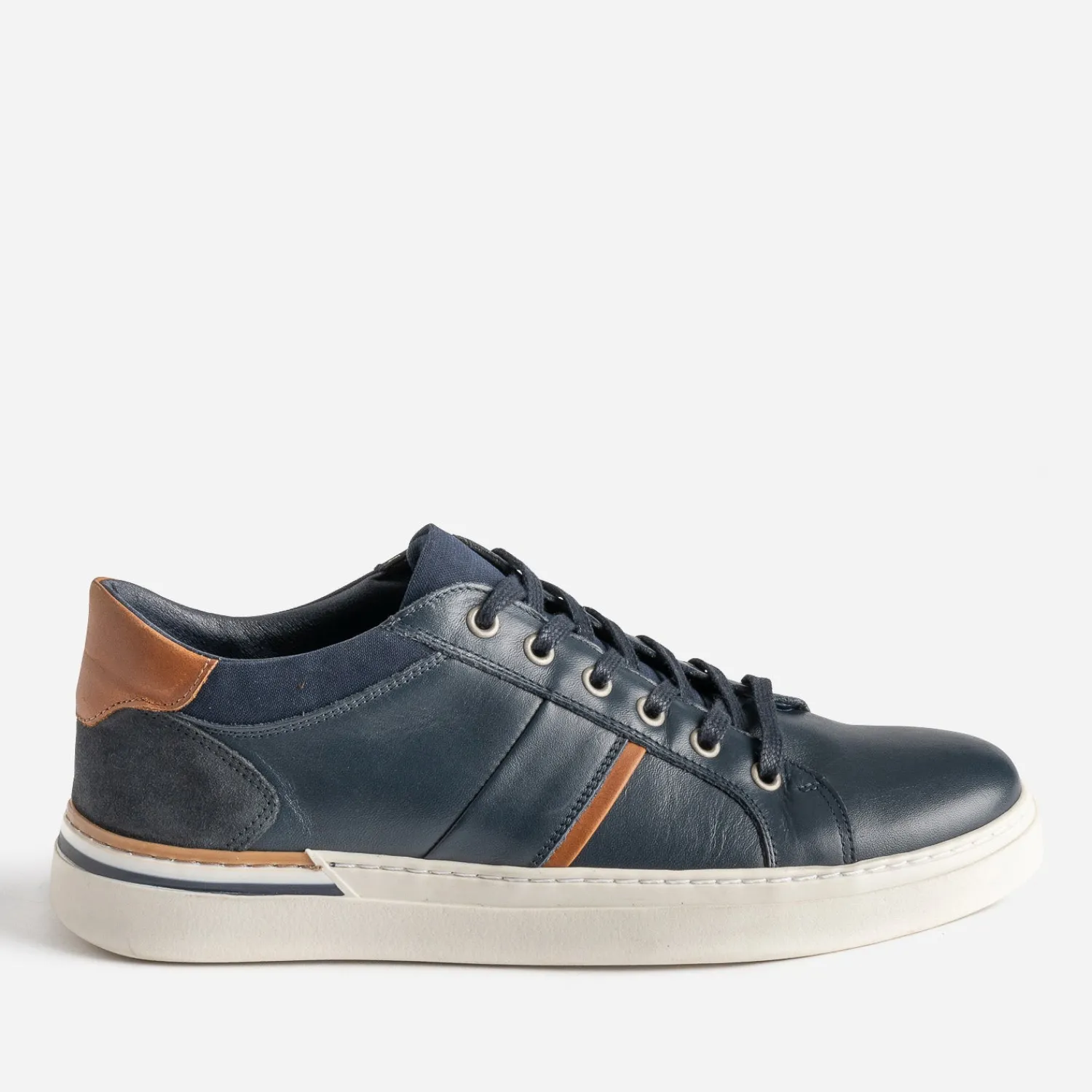 Eram Baskets/Tennis^Tennis cuir détail camel MARINE