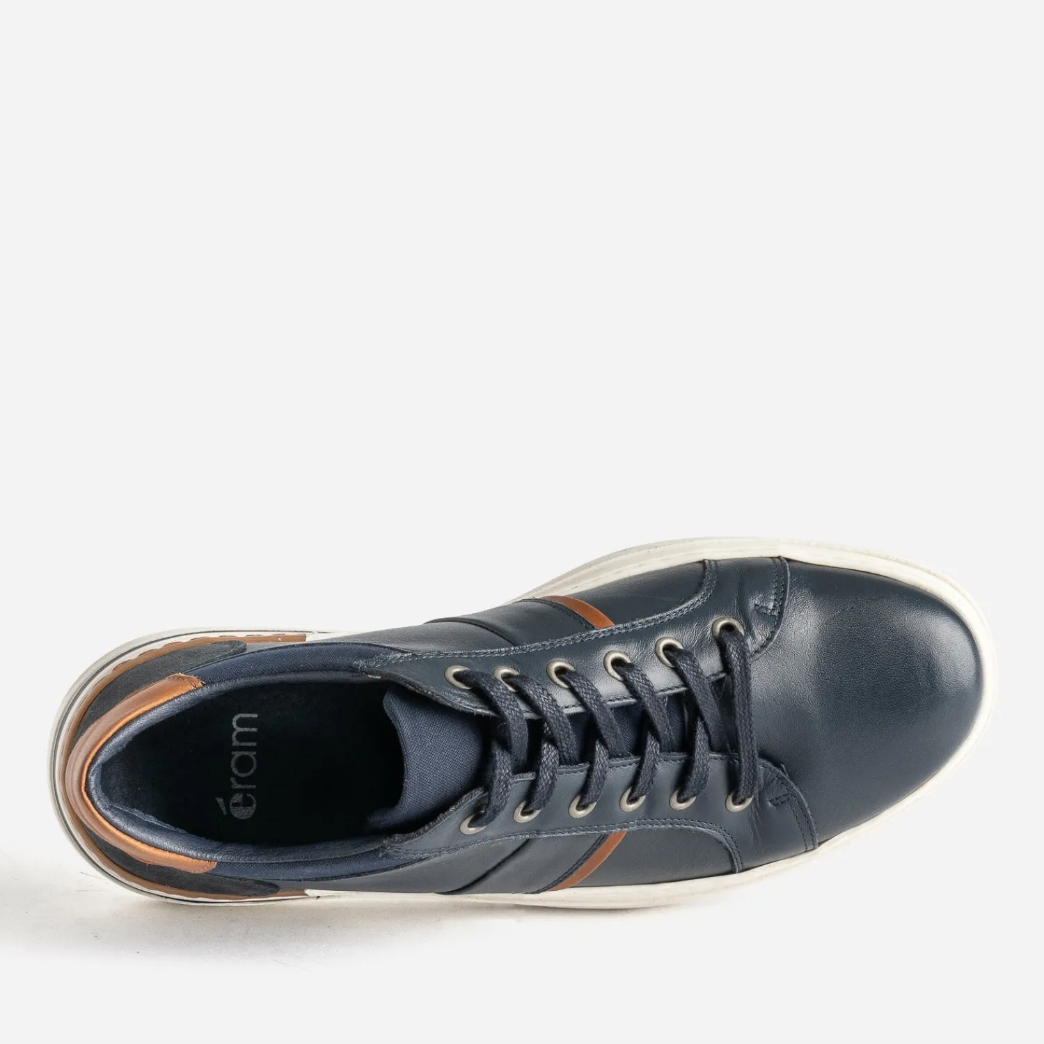 Eram Baskets/Tennis^Tennis cuir détail camel MARINE