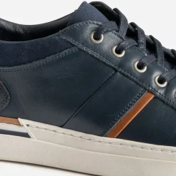 Eram Baskets/Tennis^Tennis cuir détail camel MARINE