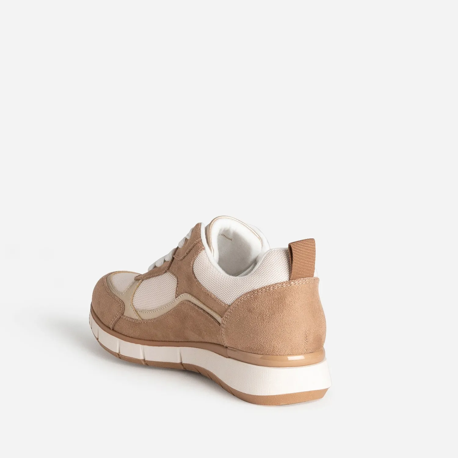 Eram Baskets^Tennis marron, beige et doré semelle amovible CAMEL