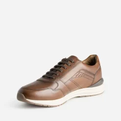Eram Baskets/Tennis^Tennis marron foncé en cuir COGNAC