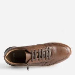 Eram Baskets/Tennis^Tennis marron foncé en cuir COGNAC
