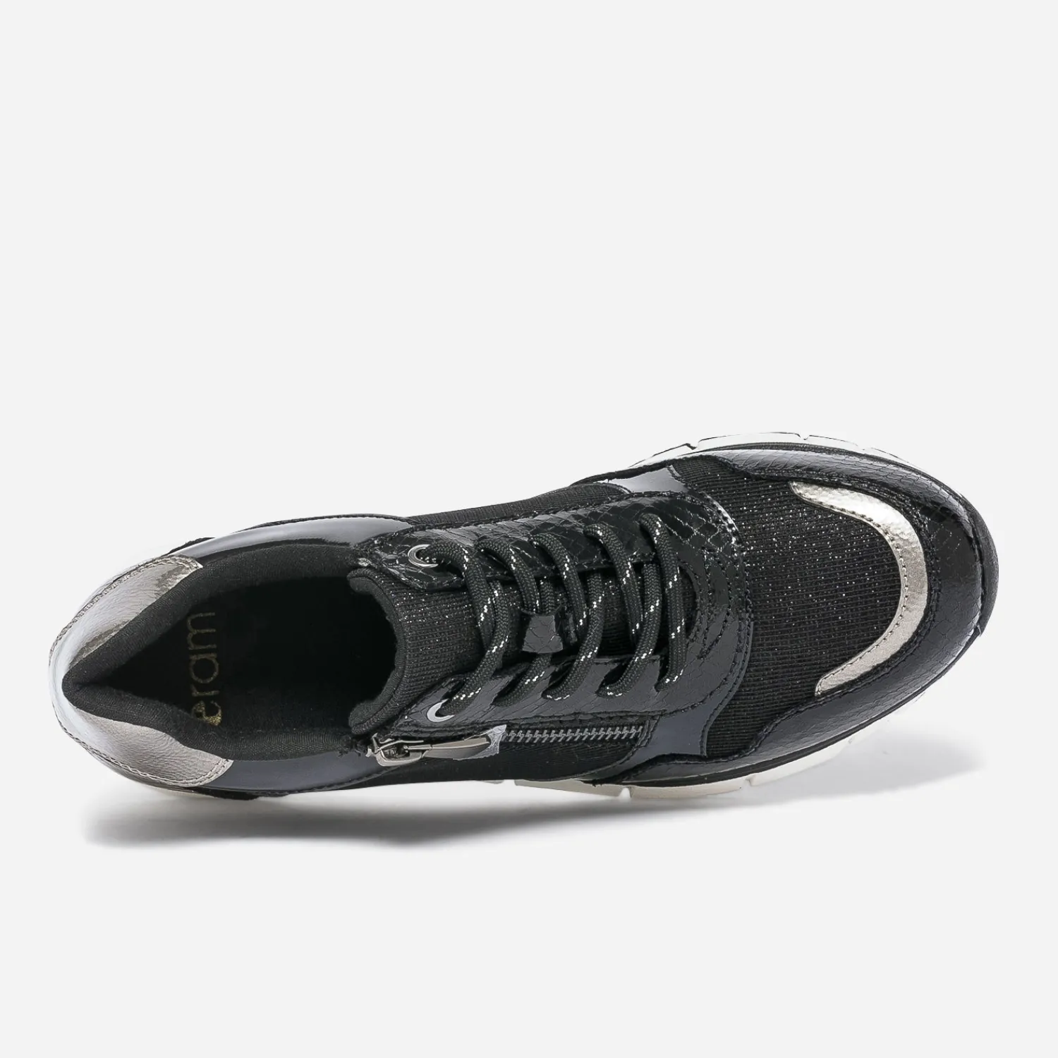 Eram Baskets^Tennis e et bronze bi matière NOIR
