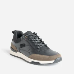 Eram Baskets/Tennis^Tennis e et kaki mix matières NOIR