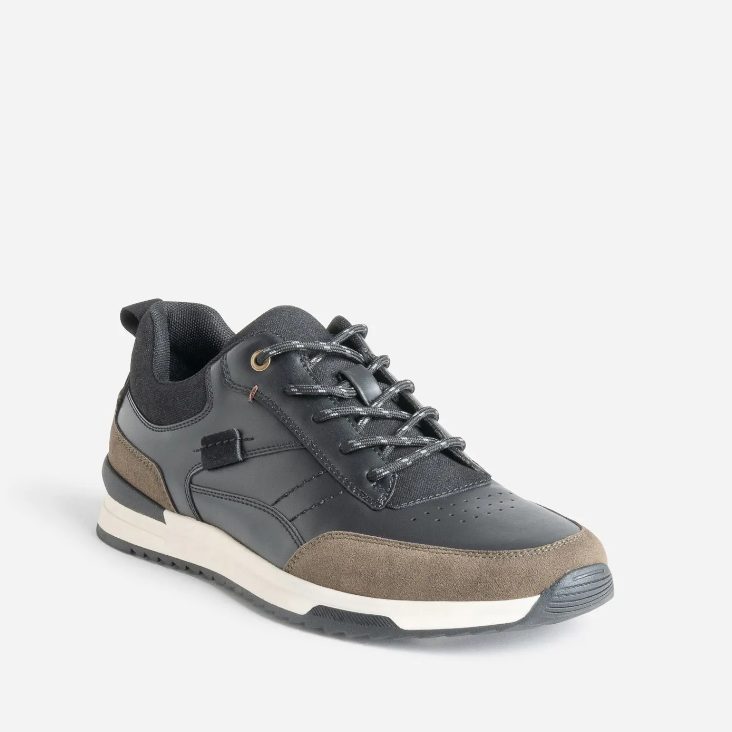 Eram Baskets/Tennis^Tennis e et kaki mix matières NOIR