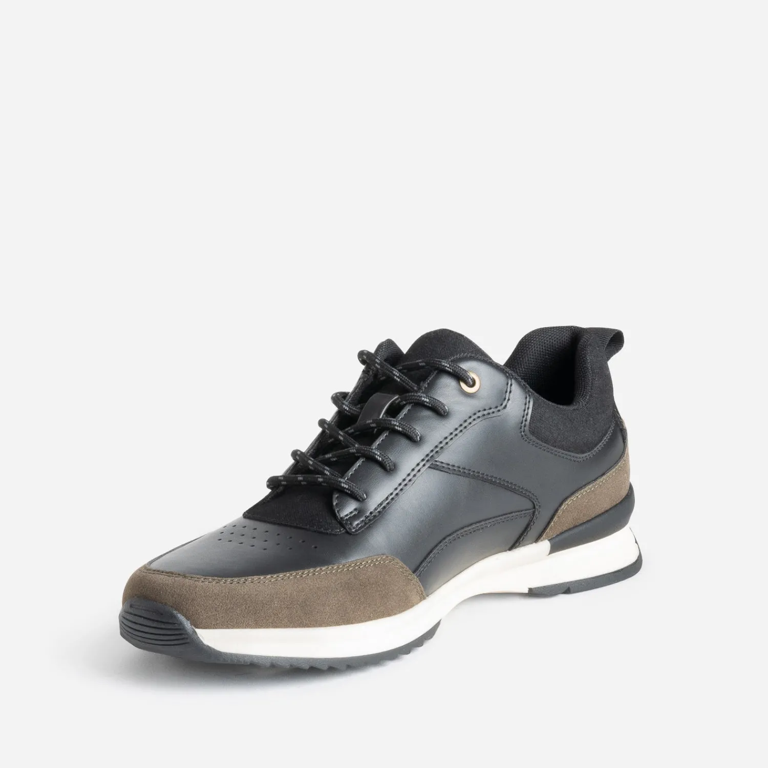 Eram Baskets/Tennis^Tennis e et kaki mix matières NOIR